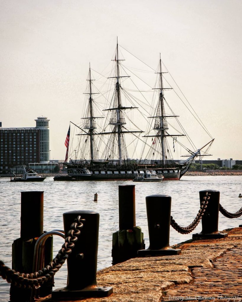 USS Constitution  patrolling Boston Harbor
