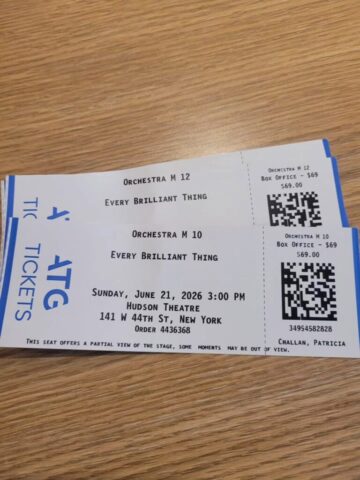 The tickets picked uo at the ticket booth